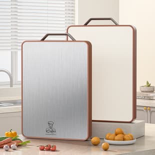 Stainless Steel Cutting Board Antibacterial Anti-Mold Kitchen Board Thickened Solid Wood Double-Sided Chopping Board