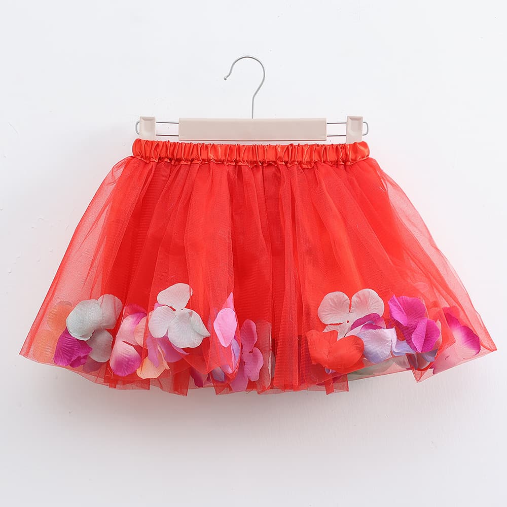 2025 New Petal Skirt for Small and Medium-Sized Children, Tutu Skirt, New European and American Mesh Multi-Color Tutu Skirt