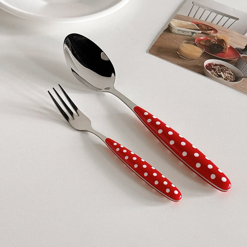 Stainless Steel Western Spoon Food-Grade Dessert Spoon Fork 2026 New High-End Personal Use Spoon