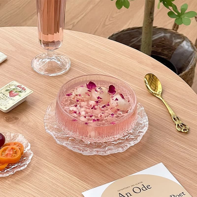 Trending bird's nest bowl, premium beauty salon dessert bowl, silver ear fungus bowl, jelly bowl, thick glass snack bowl