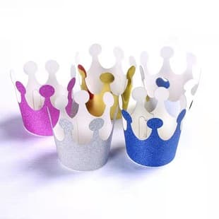 Birthday Party Crown Hat Gold Card Small Tiara Kids Costume Paper Pointed Hat Custom Creative Birthday Cap