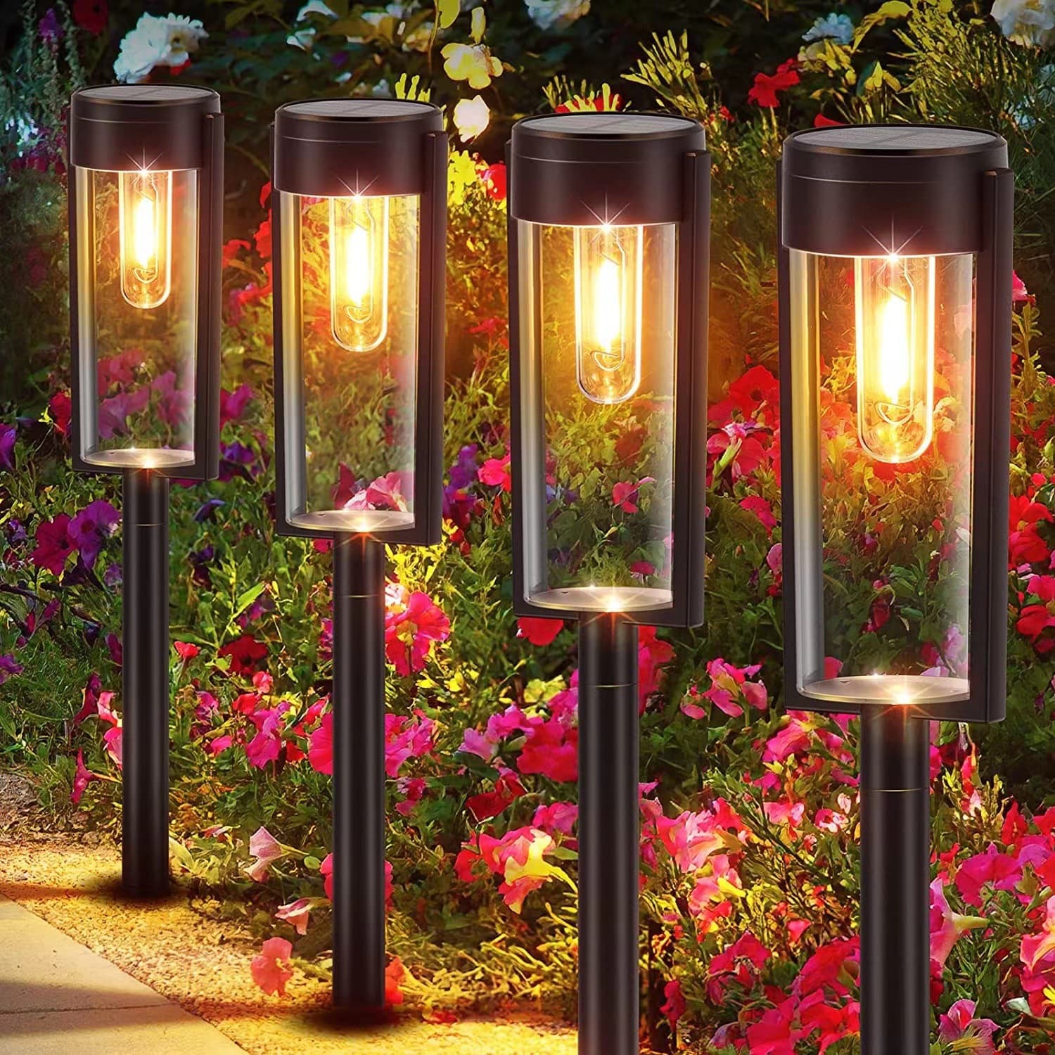 Outdoor Solar Powered Led Tungsten Wire Lawn Lamp Garden Decoration Yard Lighting Fixture Landscape Illumination