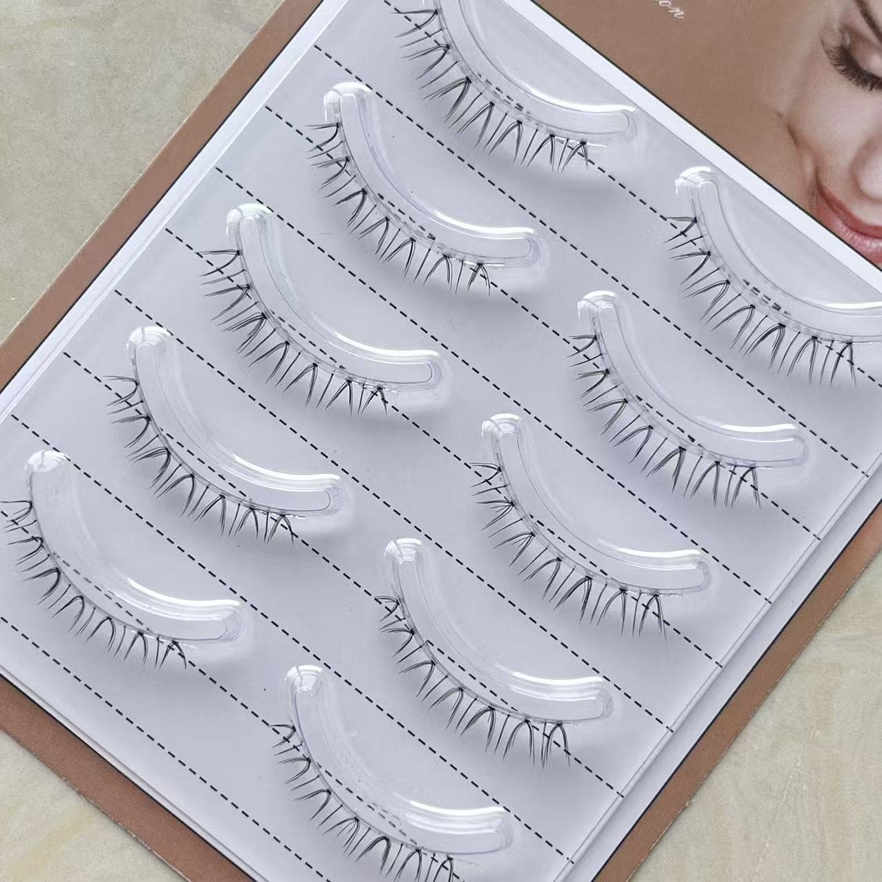 Japanese sharpened lower eyelashes, V-shaped, natural and lifelike, plain makeup, internet celebrity false eyelashes, bridal makeup, stage makeup, false eyelashes