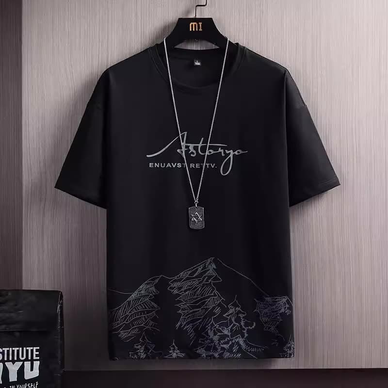 2025 New Quick-Dry Ice Silk Gradient Set Men's Short Sleeve T-Shirt Summer Casual Shorts Sports Two-Piece Set Stylish