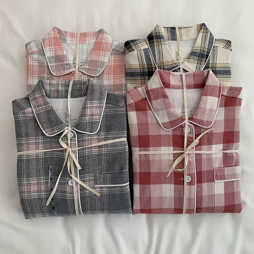[Special Price, No Returns or Exchanges] Flannel Pajama Set, Seamless Homewear Suit, Brushed Fabric for Autumn/Winter