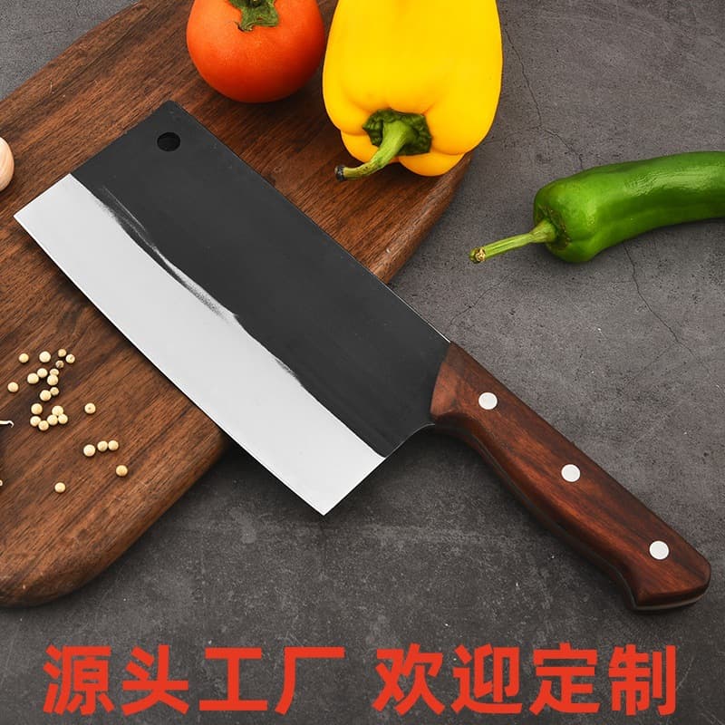 Hotel Roast Meat Knife Household Kitchen Sharp Kitchen Knife Hand-Forged Padauk Handle Chopping and Slicing Knife Commercial Meat Cleaver
