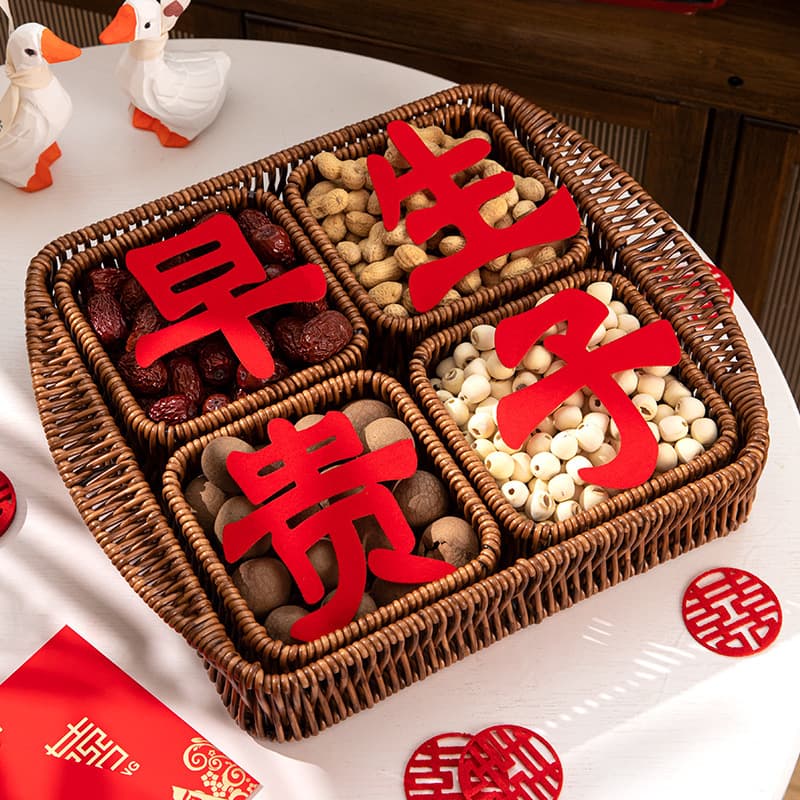 Comprehensive Wedding Bed Pressing Decor Mold with "Early Birth of Noble Son" Theme, Bedding and Room Decoration Kit