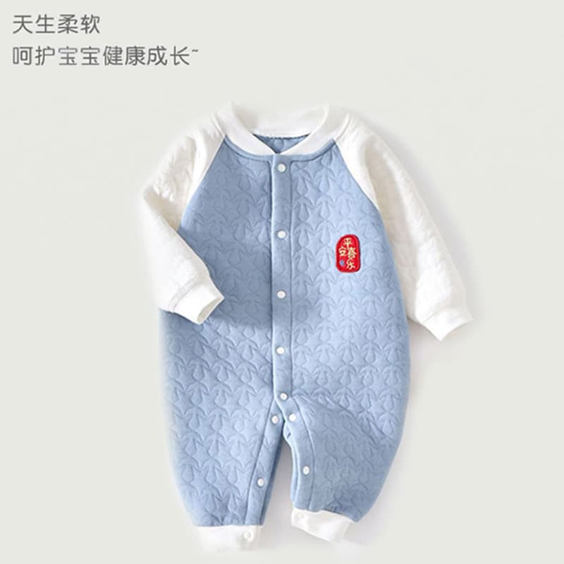 Baby Thermal Cotton Seamless Bodysuit Newborn Quilted Romper Long-Sleeve Soft Autumn Winter Crawling Outfit