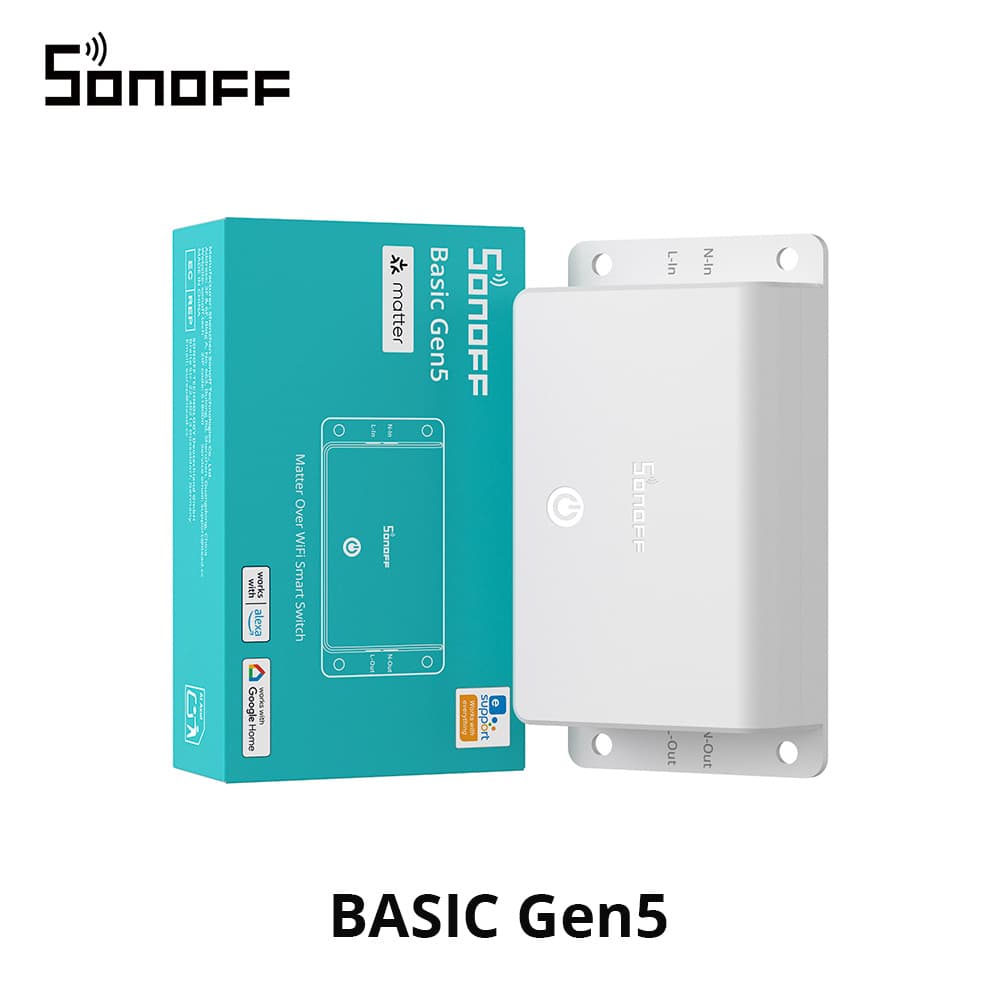 SONOFF Basic Gen5 Matter eWeLink Smart WiFi Switch Supports Apple Home Voice