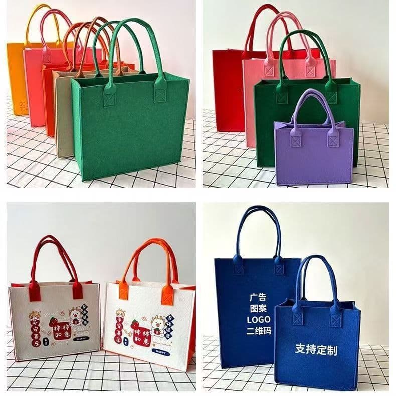 Custom Felt Tote Bag Felt Gift Bag with Logo for Various Occasions