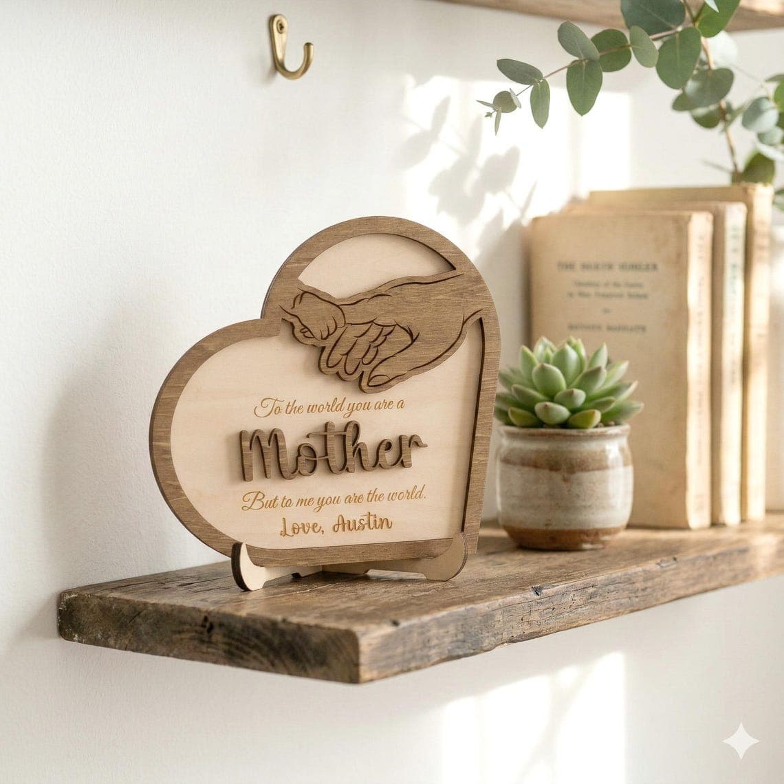 Cross-border Wedding Anniversary Gift Wooden Heart Puzzle Photo Frame Home Decoration Wooden Craft Ornament