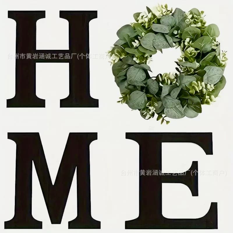 Cross-border Home Wooden Wall Hanging Spring Letter Wreath St. Patrick's Day Decoration Home Craft