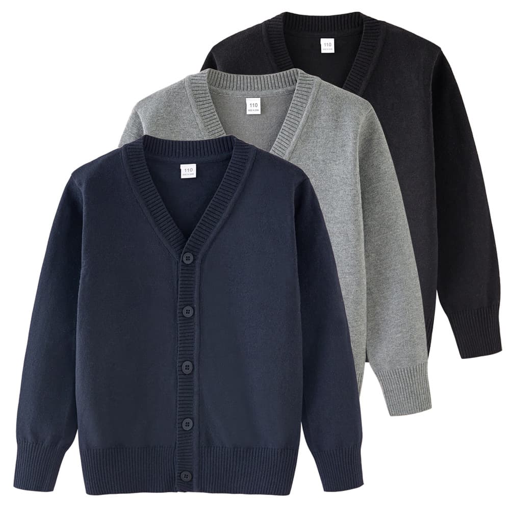 Cross-Border Chunqiu Children's Cardigan Sweater Parent-Child Kids Wear Medium and Large Boys Knit Cardigan Girls Long-Sleeve Coat Wholesale