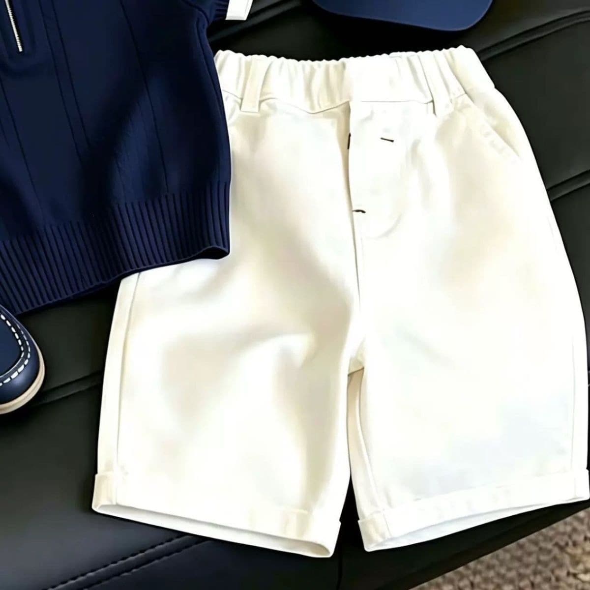 Boys and girls summer suits 2026 new boys and girls baby fashionable Internet celebrity short-sleeved tops casual shorts two-piece set