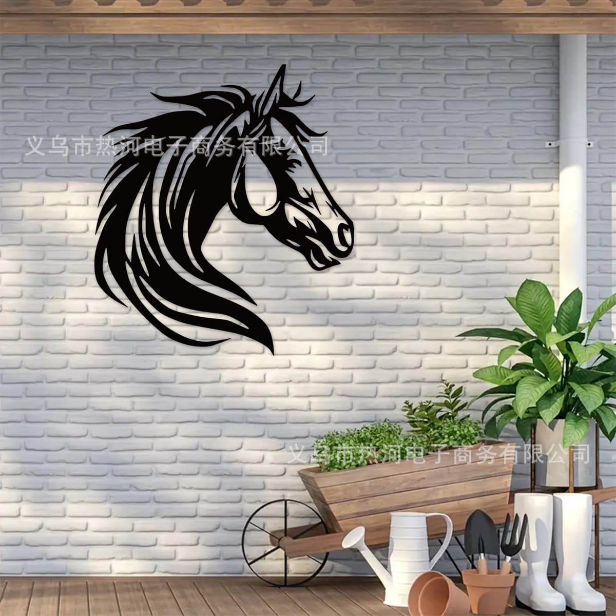 Horse Brand Metal Wall Art Horse Head Metal Art Decorative Sculpture Animal Wall Art Indoor and Outdoor Home Decoration