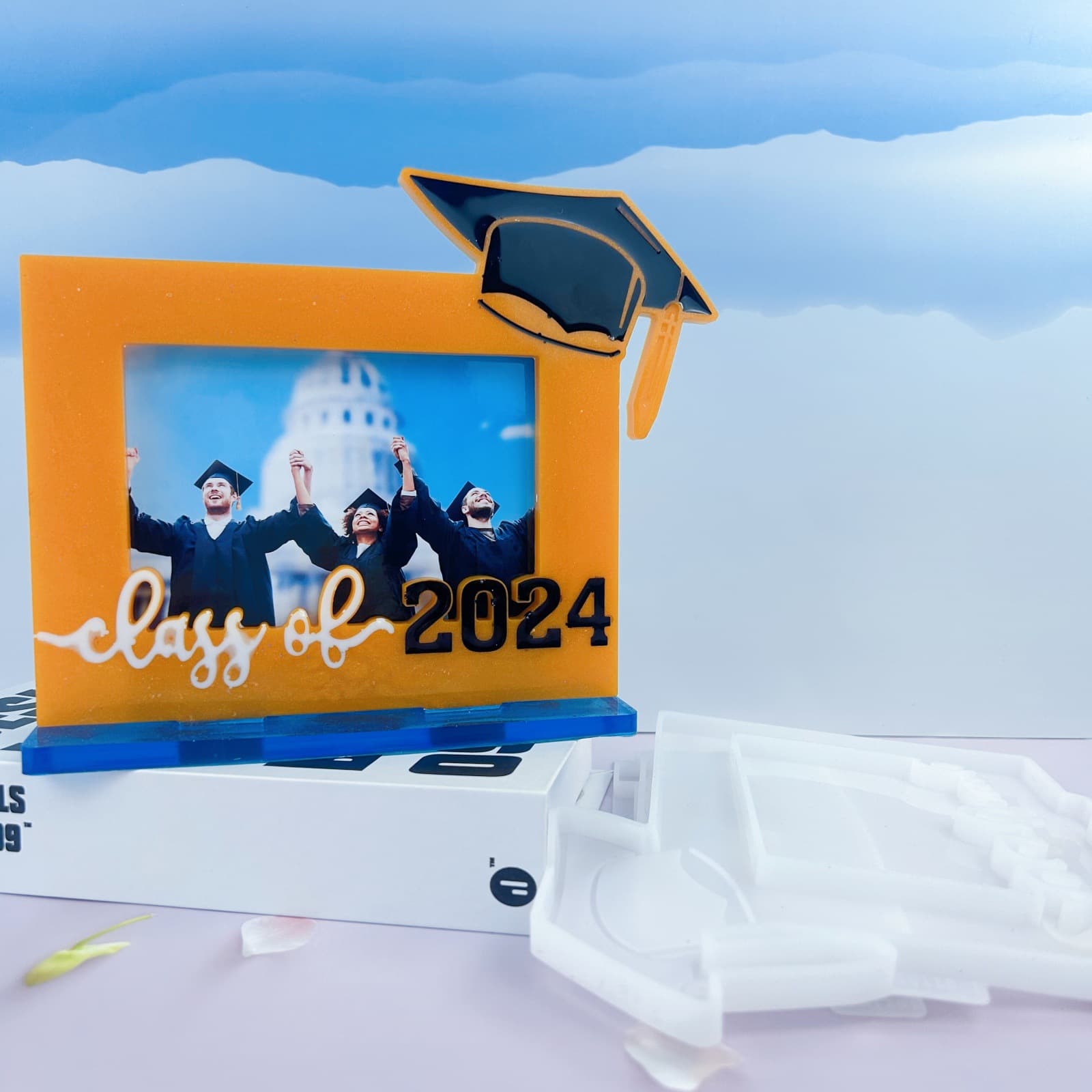 Photo Frame Mold Graduation Season Silicone Mold DIY Doctor Photo Frame 2024 Graduation Season Doctor Photo Frame Epoxy Resin Mold