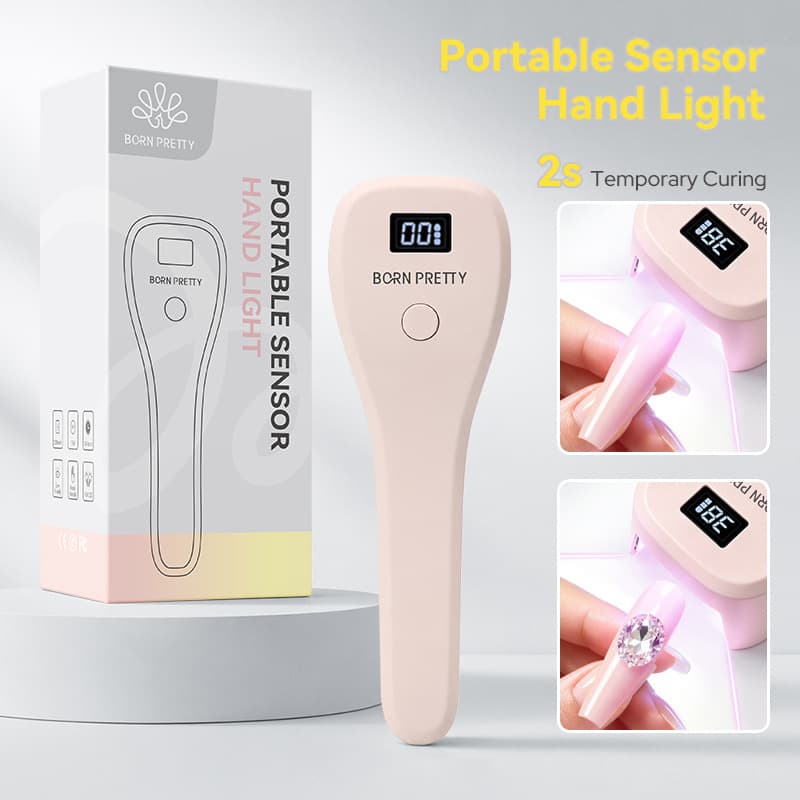 BORN PRETTY Rechargeable Smart Sensor Handheld Nail Lamp Portable Long Battery Life No Blackening UV Curing Lamp