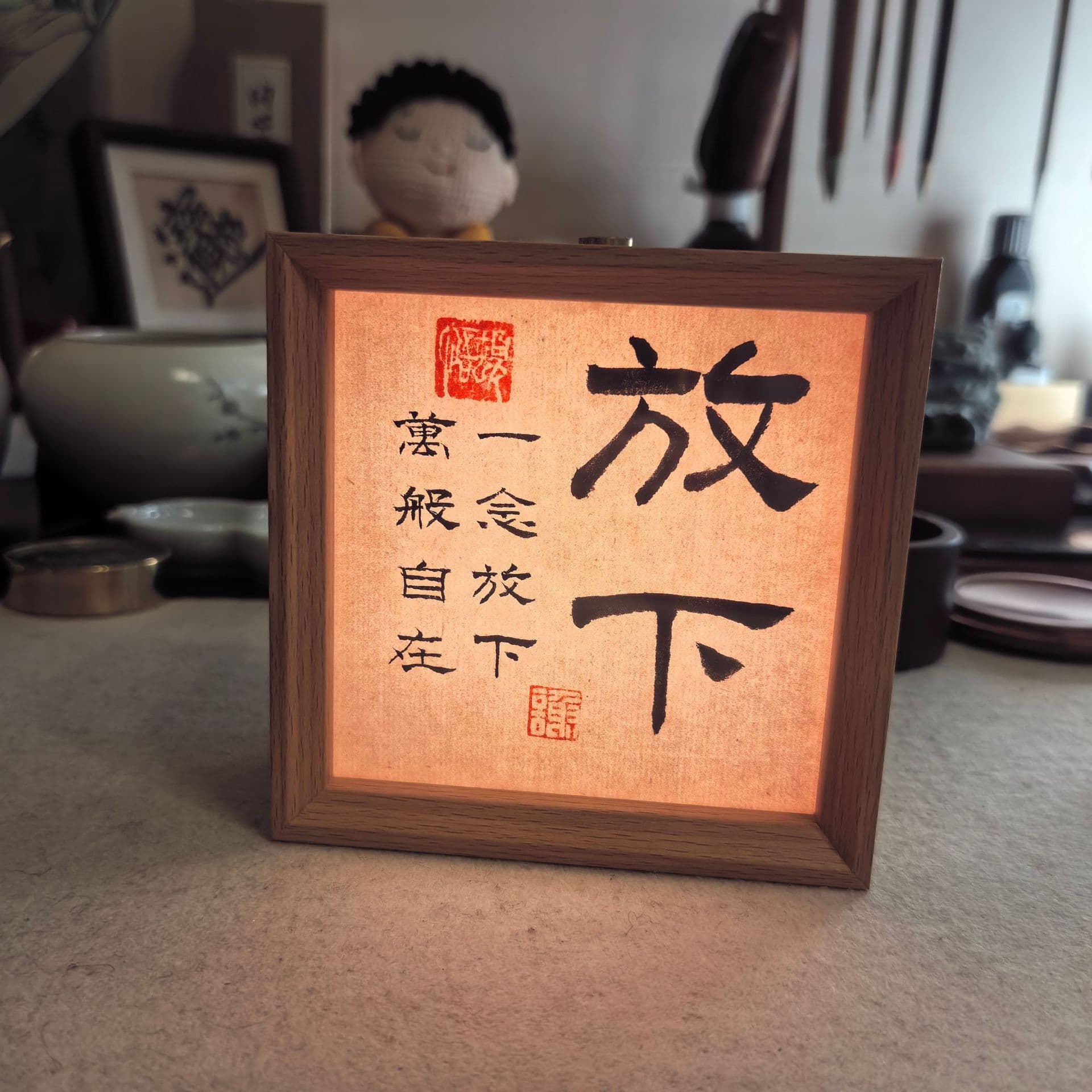 Calligraphy Night Light Photo Frame Stand Wholesale Bedside Lamp LED Atmosphere Light Creative Birthday DIY Gift Ornament