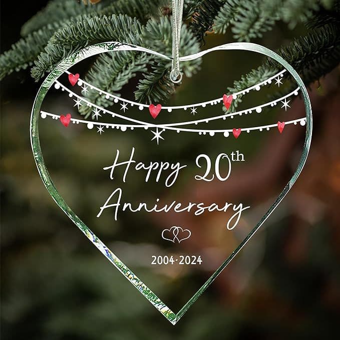 Cross-border New Product Anniversary Wedding Memorial Christmas Ornament for Wife Husband Wedding Anniversary Blessing Decorative Tag