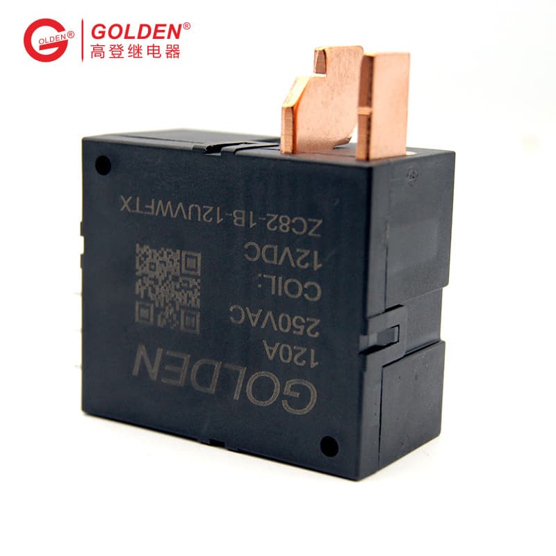 Golden offers wholesale and processing of 120A 250VAC magnetic latching relays for smart meters used in new energy charging stations.