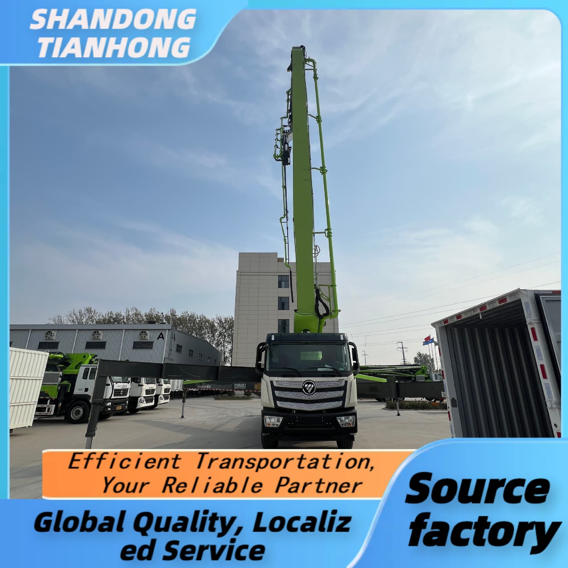 Source manufacturer cross-border export sell direct supply pump truck concrete delivery pump 32m 38m 42m 44m 65m