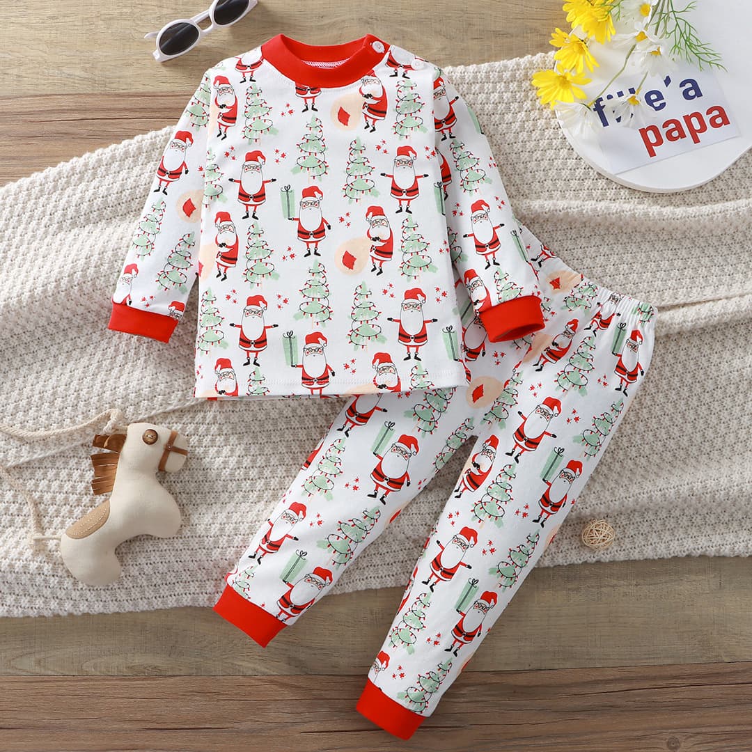Autumn Winter Loungewear 100% Cotton Set 2026 Spring Boys Girls Long Sleeve Thermal Underwear Top and Pants Kids Pajamas Children's Clothing