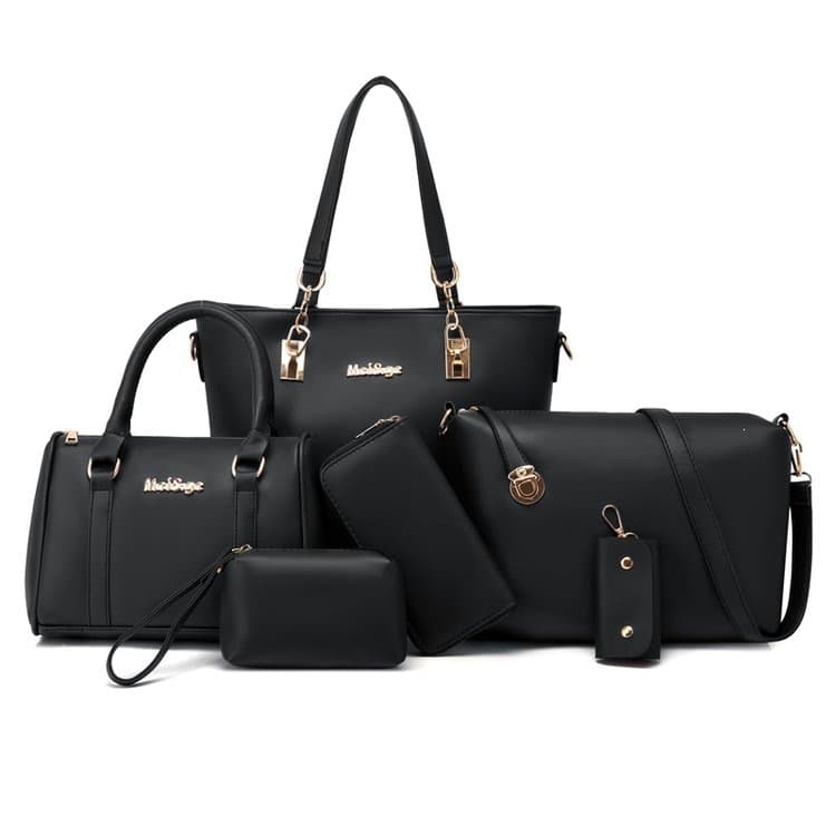 Cross-border Foreign Trade 2025 New Simple Fashion Mother-Daughter Bag 6-Piece Set Handbag Shoulder Crossbody Women's Bag Wholesale