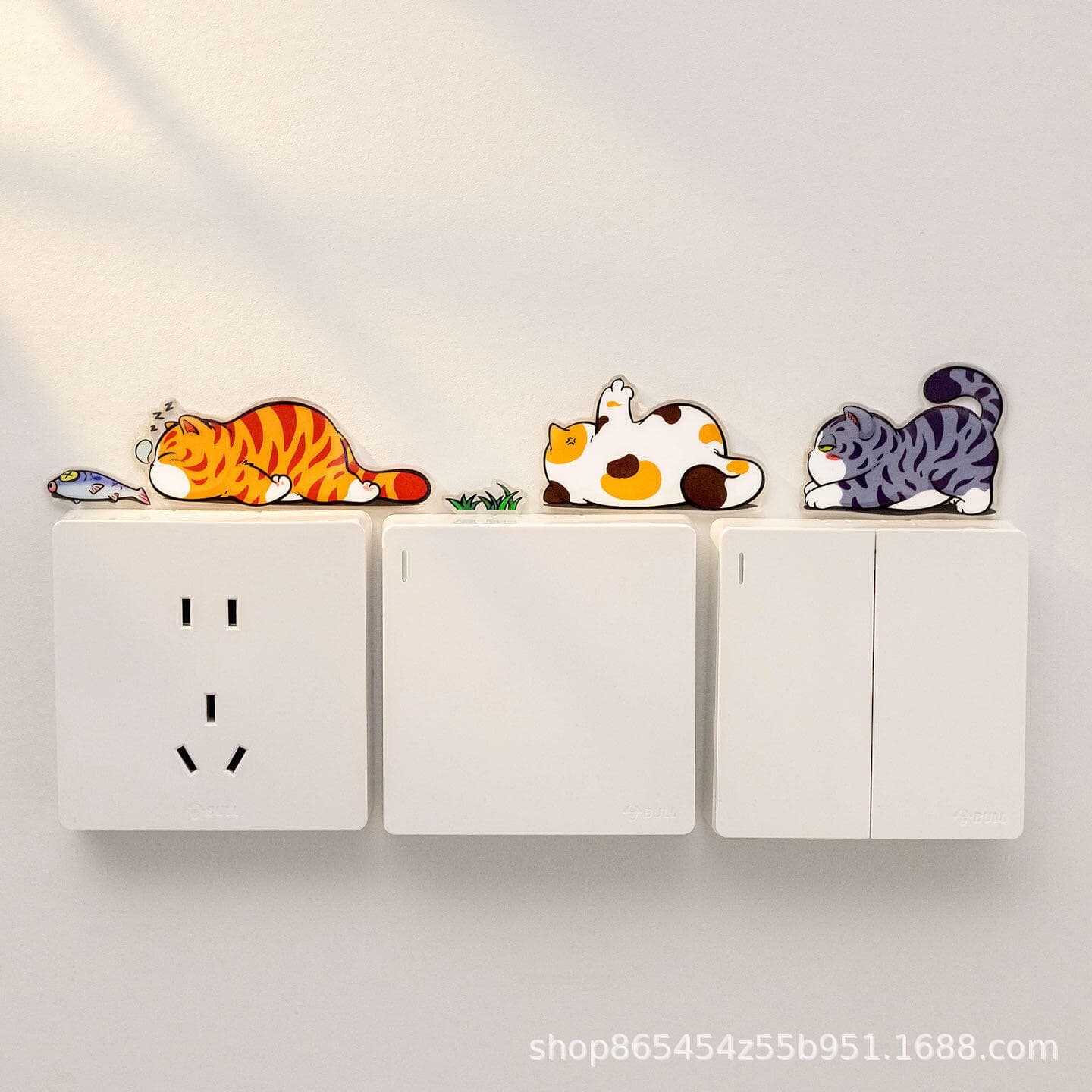 Creative Cute Cartoon Power Socket Sticker Decorative Switch Sticker Wall Sticker Waterproof Modern Minimalist Sticker