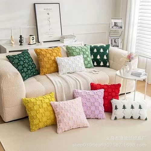 Manufacturer New Quilted Plush Pillowcase, Daisy Flower Pillow, Ins Style Home Sofa Cushion Cover