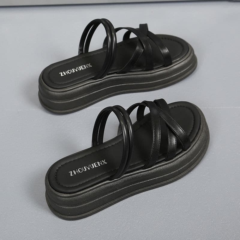 Summer Outdoor Elegant Thick Platform Wedge 2026 New Style Sandals for Women with Dresses, Roman Sandals Women's