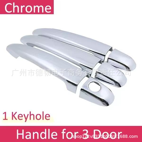 Compatible with 03-09 Toyota Land Cruiser Prado 120 J120 Chrome Door Handle Cover 3-Door