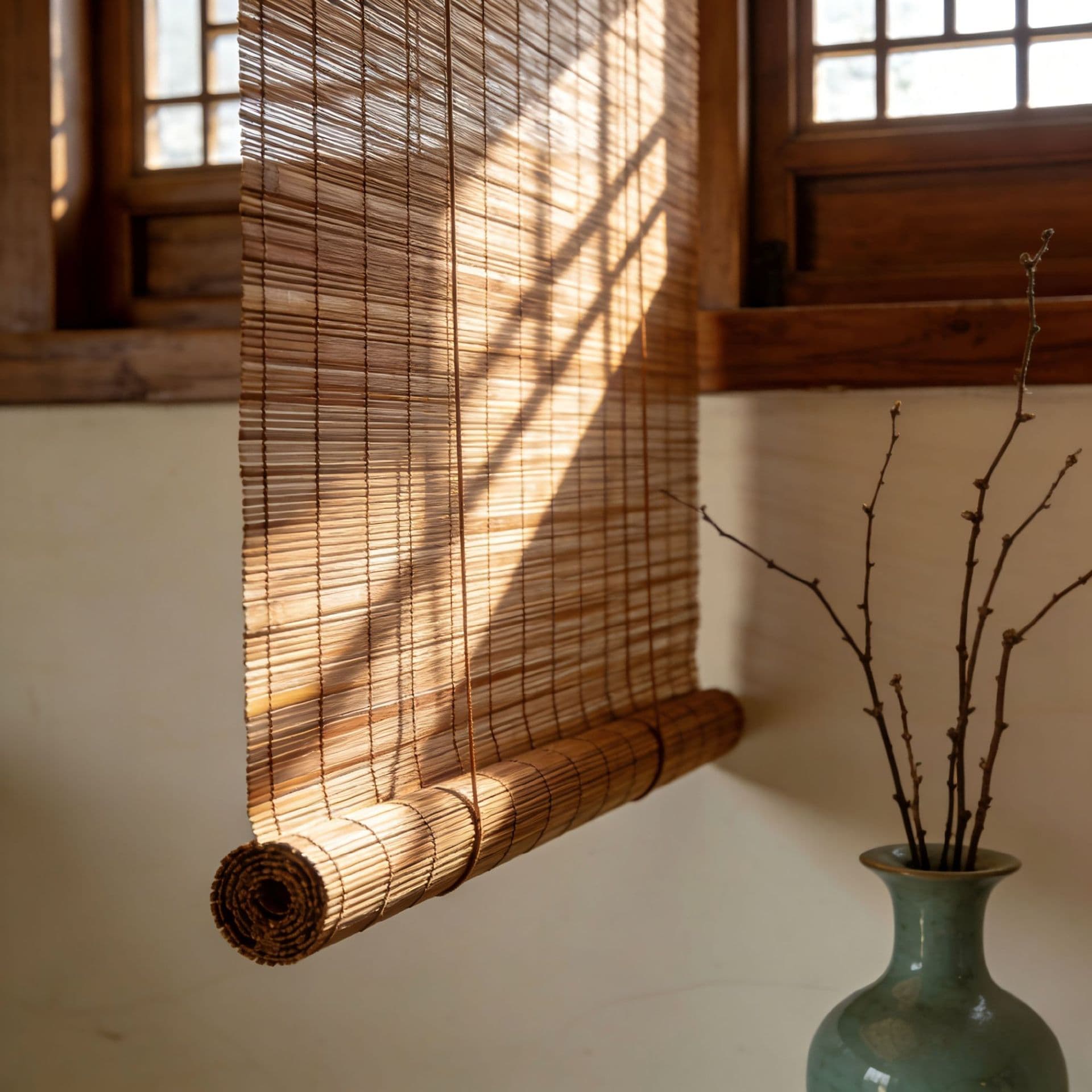 Balcony partition shade curtain outdoor lift sunshade bamboo curtain tea room tea house ventilation rest bamboo curtain Chinese style bamboo curtain