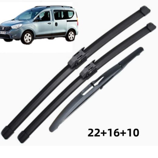 Suitable for Renault Dacia Dokker 2016-2024 Wiper Front and Rear Double Strip Wiper
