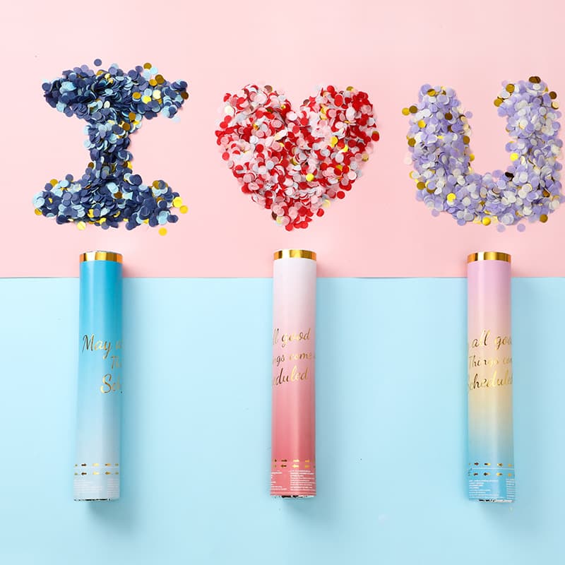 Wedding hand-twist confetti tubes, small cannons, confetti cannons, fireworks, celebration pull-crackers, small confetti, wedding cannons