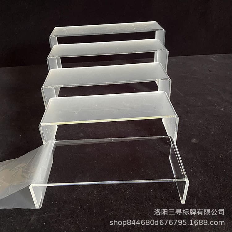 Acrylic U-Shaped Display Stand Figure Model Storage Organizer Rack Cosmetics Skincare Dessert Shoe Rack Display Shelf