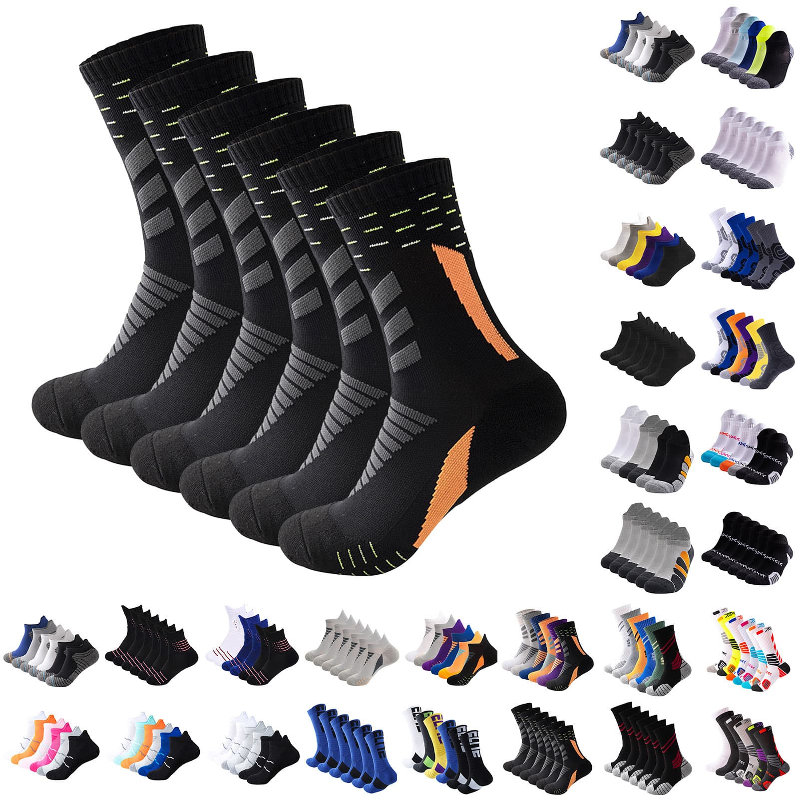 Longtou Knitting SUPER ELITE Sports Socks Cross-Border Combo Pack Amazon Sports Socks