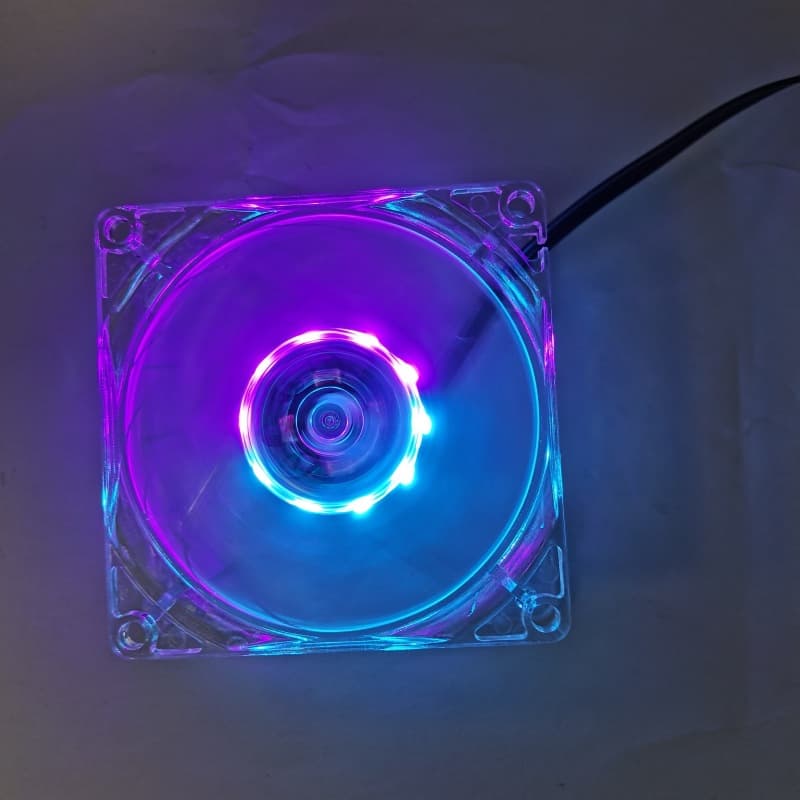 Cool 8cm Led Transparent Silent Computer Main Power Heat Sink Fan 2200Rpm Low Noise Long Life for Computer Case