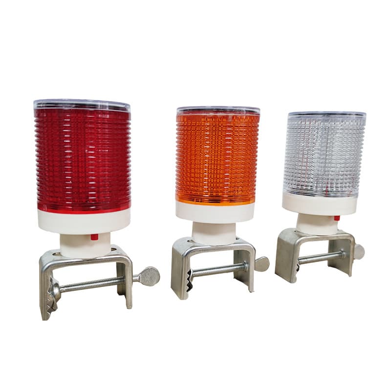 Solar-Powered Warning Strobe Light for Night Safety, Construction Enclosures, Tower Cranes, and Aquaculture
