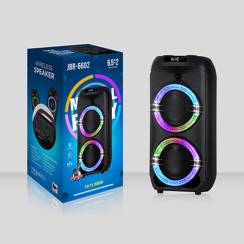 Factory Direct Agent Recruitment JBR-6602 Dual 6.5-Inch Dual Speaker Card-Insert Audio Bluetooth Speaker for Square Dancing