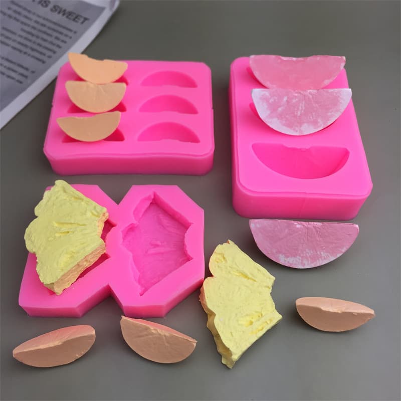Simulation Pineapple Slice Peach Slice Silicone Mold Aromatherapy Candle Accessories Chocolate DIY Cake Mousse Baking Mold