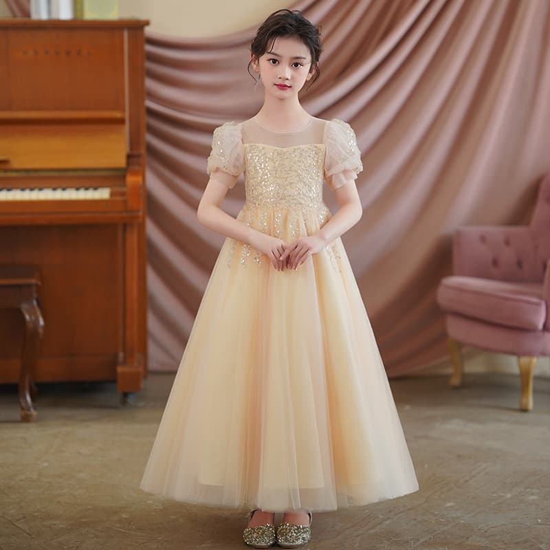 Girls Formal Dress Host Piano Performance Outfit Girl Birthday Princess Dress Summer Dress Little Princess Flower Girl Runway