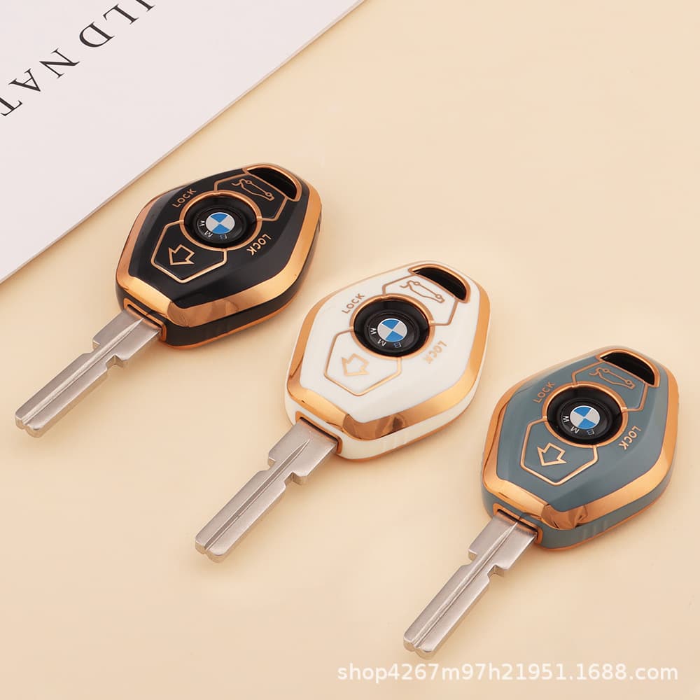 Compatible with BMW Old Model Flat Key Case for X3, 5, Z3, 4, 3, 5, 7 Series E38 E39 E46 E83 Car Key Cover