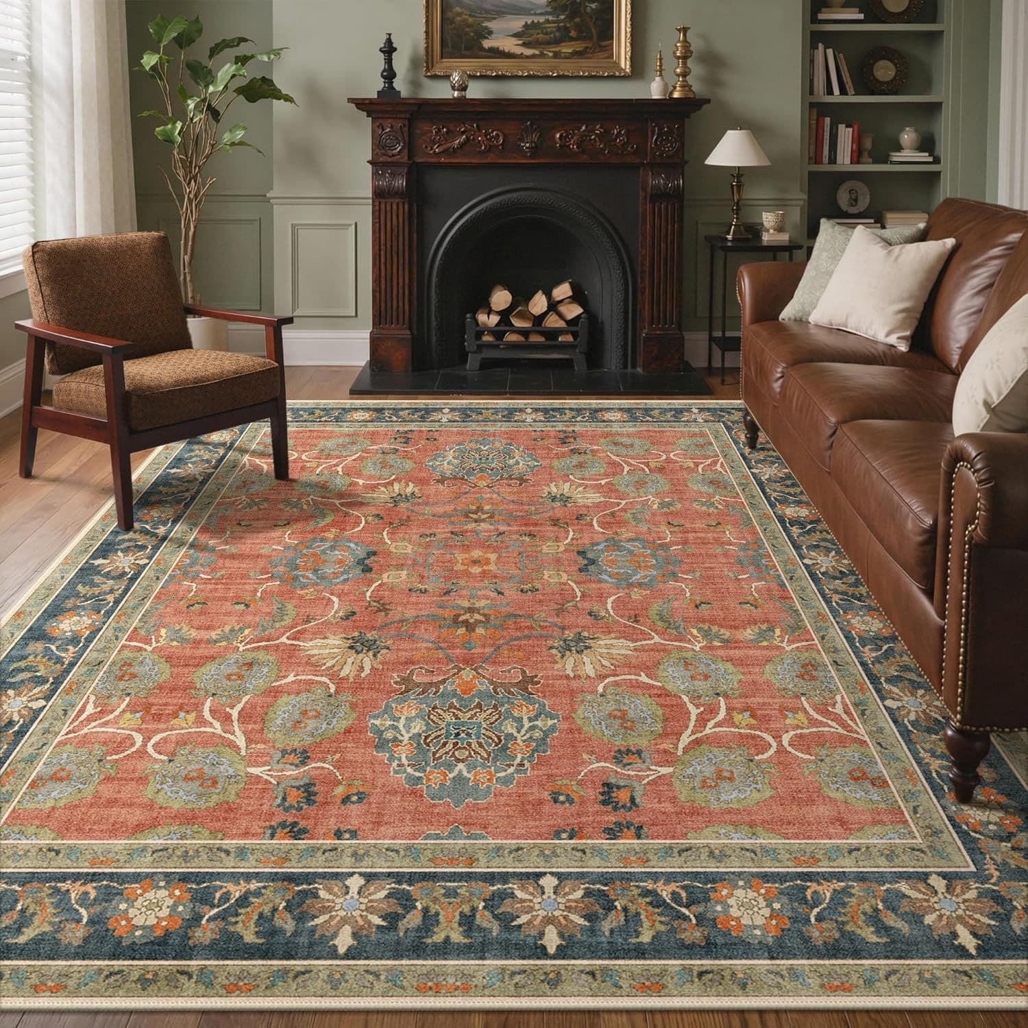 Cross-border Amazon Persian style new beast floral carpet living room conference room carpet bedroom study room floor mat