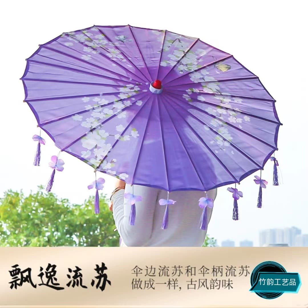 Oiled paper umbrellas, antique style umbrellas, direct sales from manufacturers, ceiling decorative umbrellas, handmade imitation dance Hanfu Chinese style silk umbrellas wholesale.
