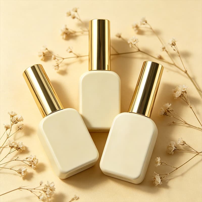 13ml Empty Nail Gel Bottle Nail Polish Cap Nail Polish Brush Empty Gel Polish Glass Bottle
