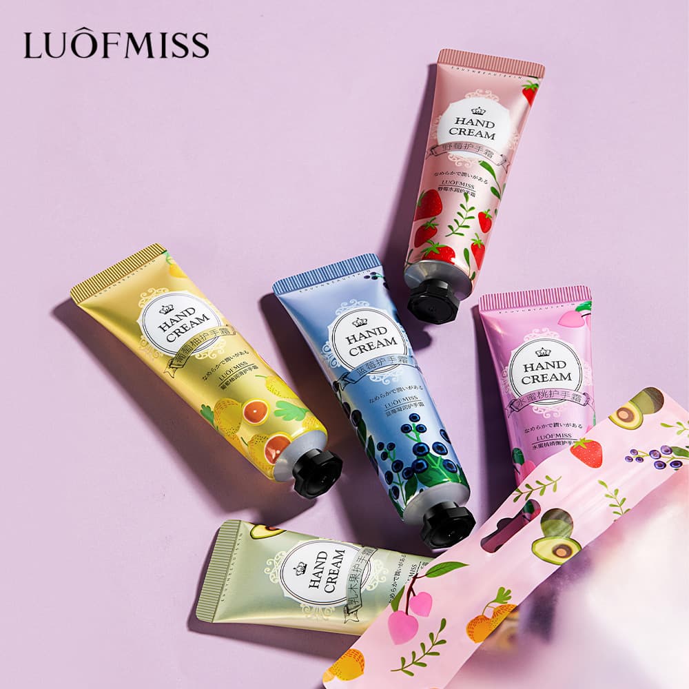 Luofanmei Xi Vaseline Hand Cream Set, 5 Tubes Moisturizing Hand Cream for Fall and Winter Skincare Wholesale