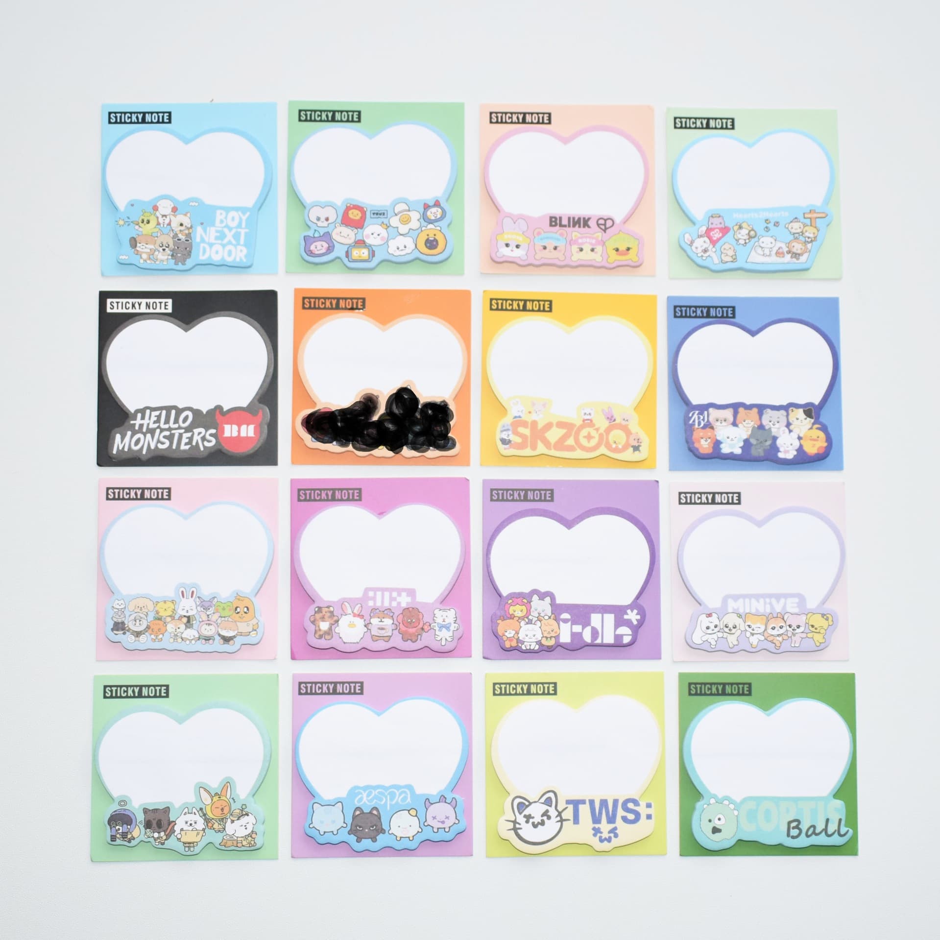 kpopSK aespa baby star peripheral student creative sticky notes cute tearable note book high appearance value