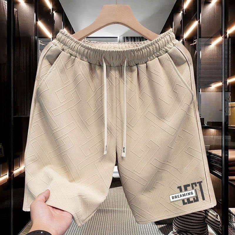 Shorts men's summer 2026 new fashion brand five-point pants men's jacquard sports loose outer wear casual pants