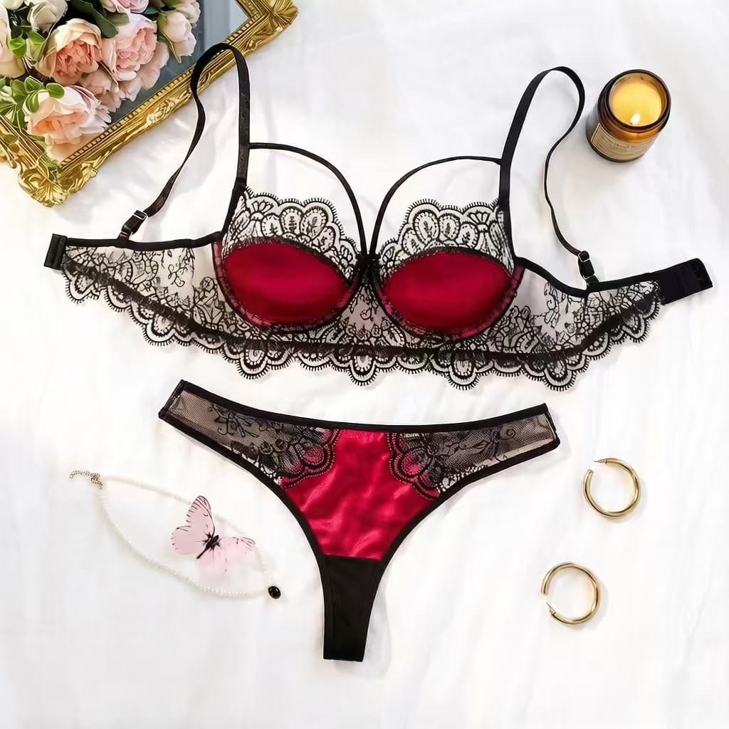 Wholesale Sexy Lingerie for Export, European and American Flirt Style, Three-Piece Thin Mesh Sexy Low-Rise Panties, Erotic Underwear