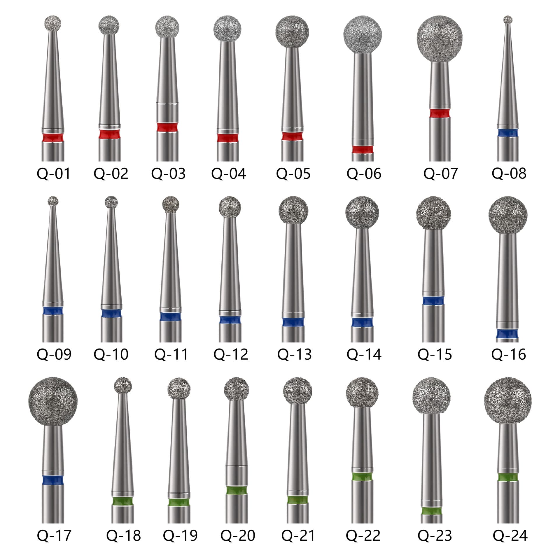 Nail Diamond Sanding Bit Diamond Ball Shape Cuticle Pusher for Prepping and Removing Dead Skin Nail Tool